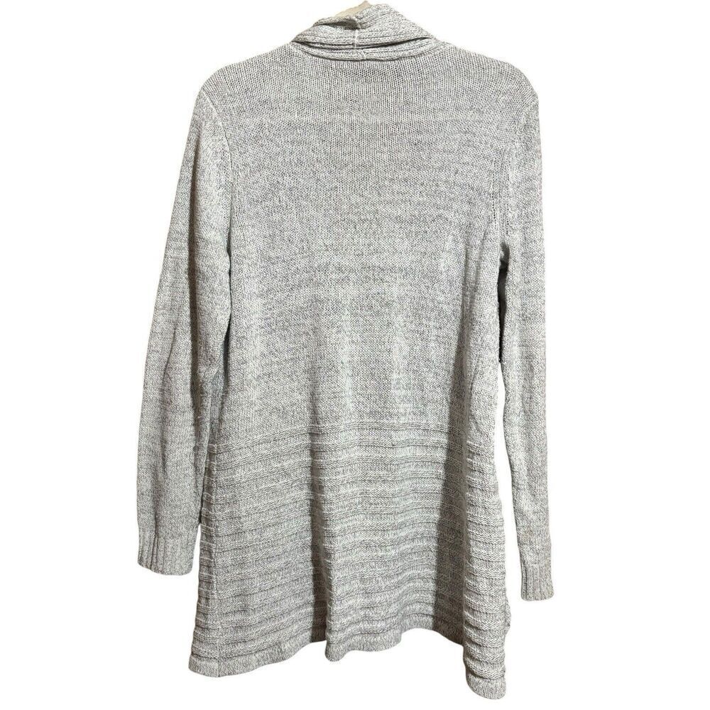 APT 9 Cardigan Womens Medium Gray Wool Blend Chunky Knit Open Sweater - Picture 6 of 9